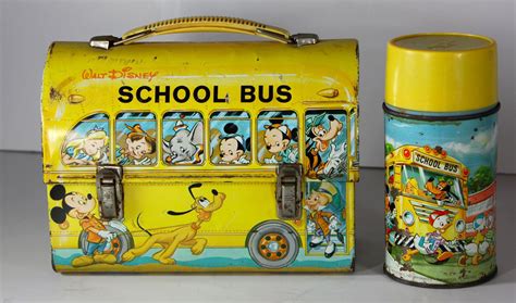 school bus metal lunch box|school bus toy box.